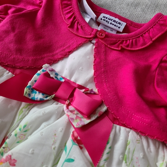 🆕️2pc Baby Floral Dress Cardigan Set - Picture 3 of 10